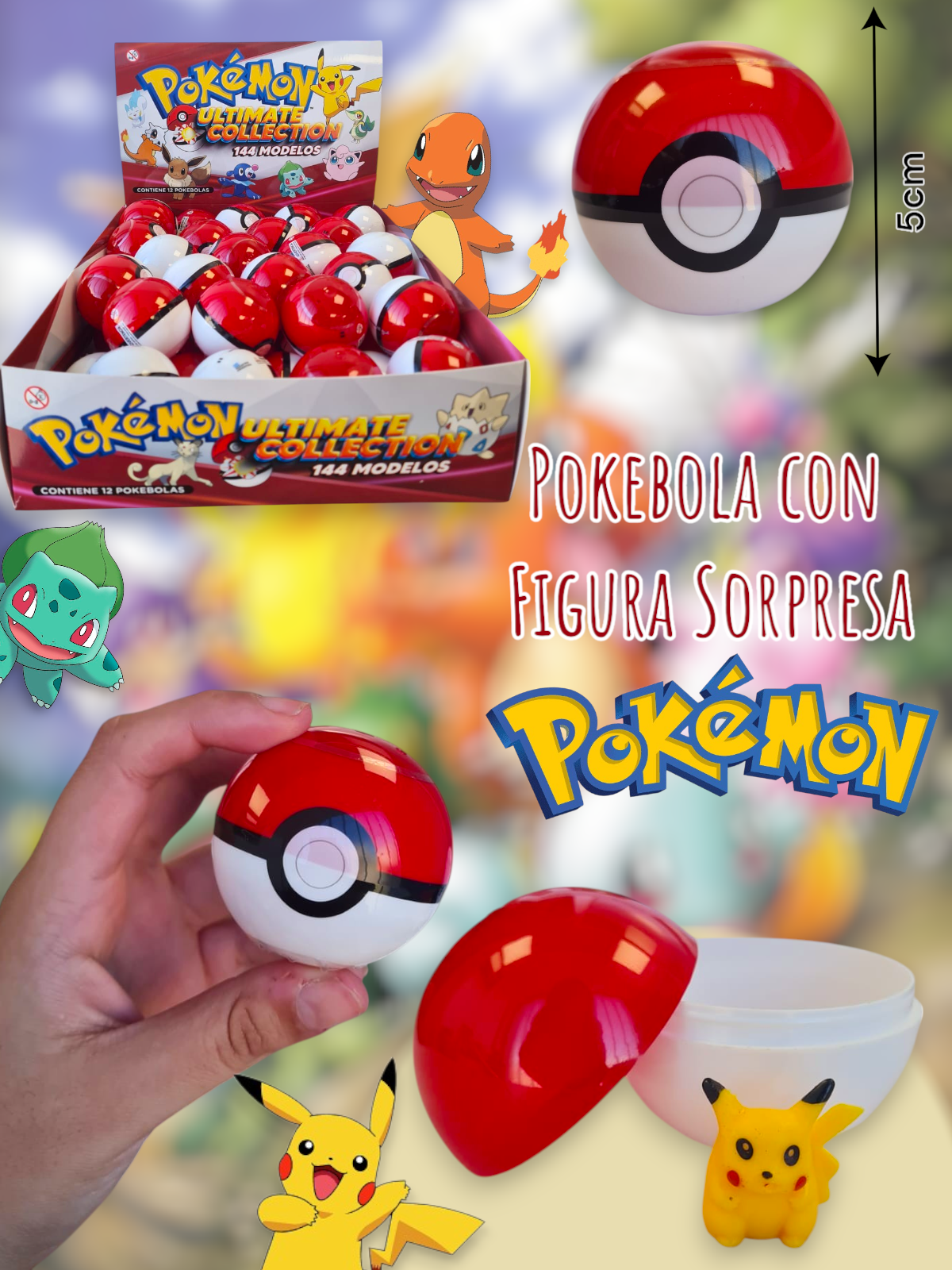 Pokebola con Figura Sorpresa Pokemon 