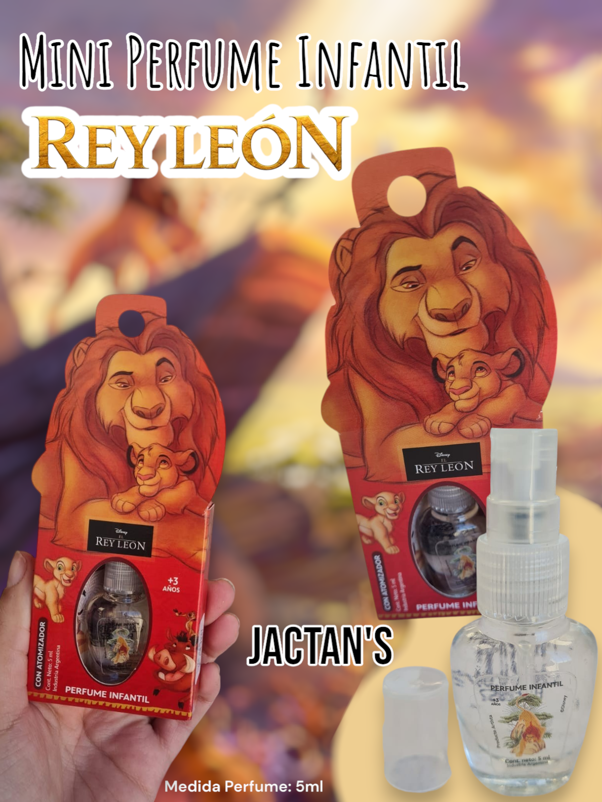 Mini Perfume Infantil Rey Leon JACTAN'S 5ml 