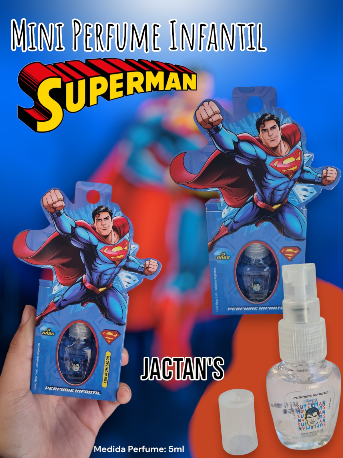Mini Perfume Infantil Superman JACTAN'S 5ml 