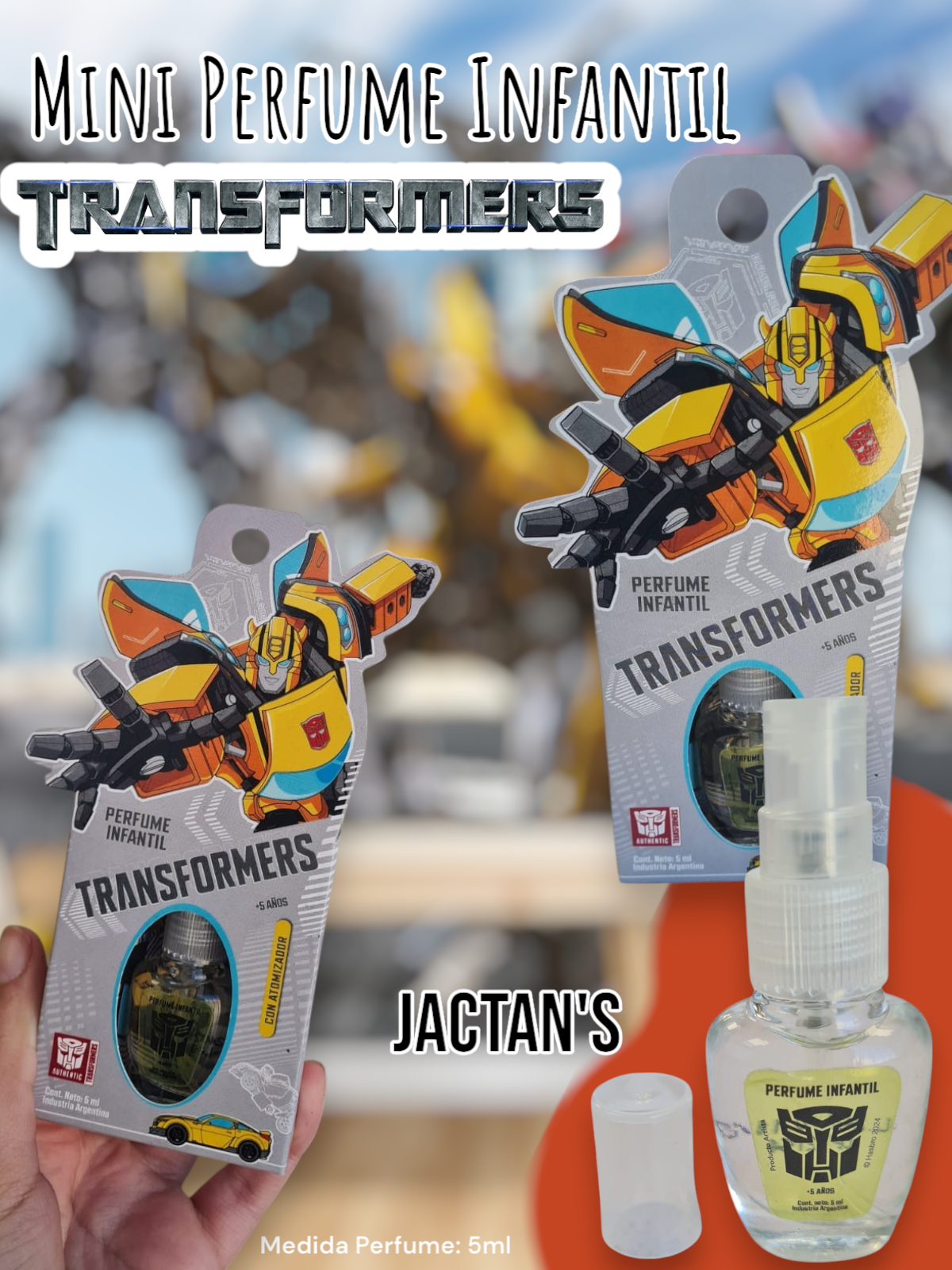 Mini Perfume Infantil Transformers JACTAN'S 5ml 