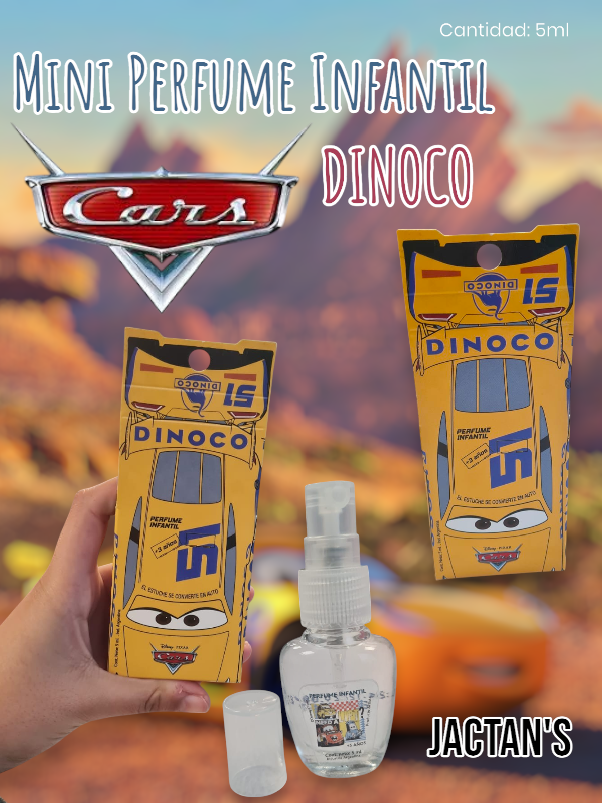 Mini Perfume Infantil Cars Dinoco JACTAN'S 5ml