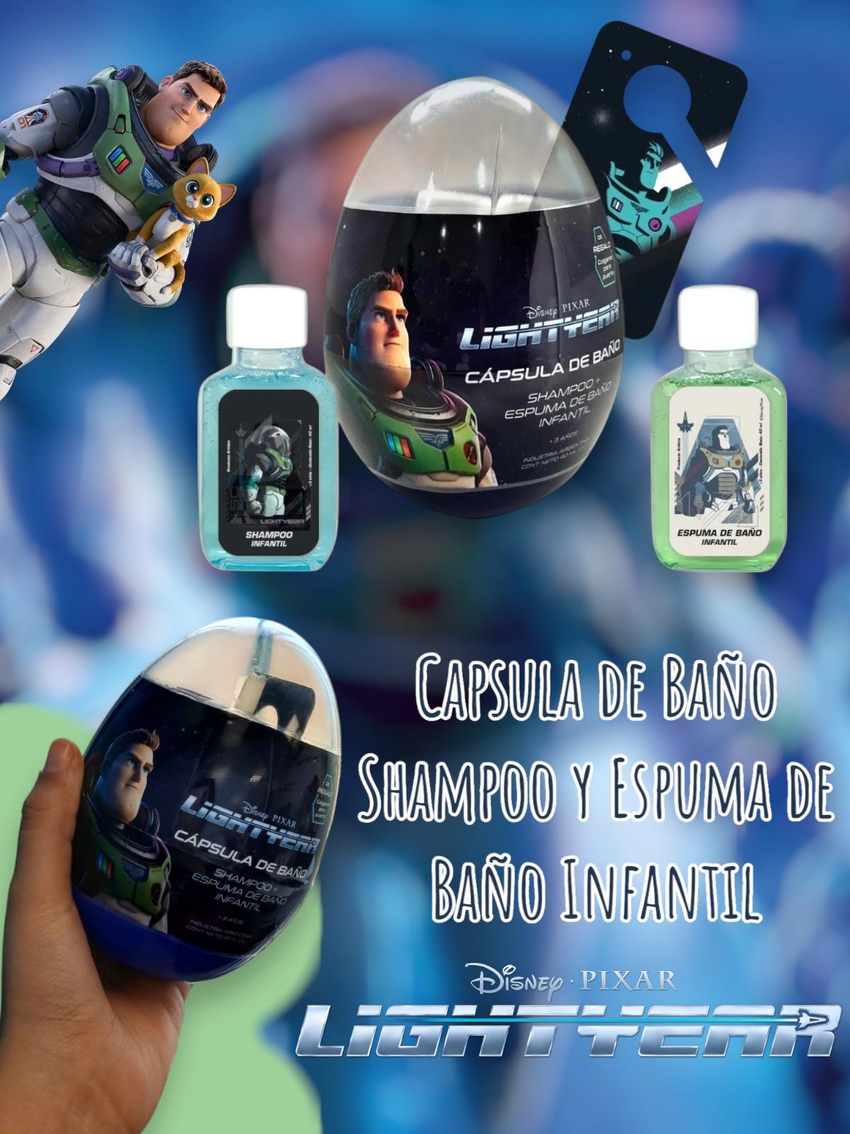 Huevo Capsula de Baño Shampoo y Espuma de Baño Infantil Buzz Lightyear