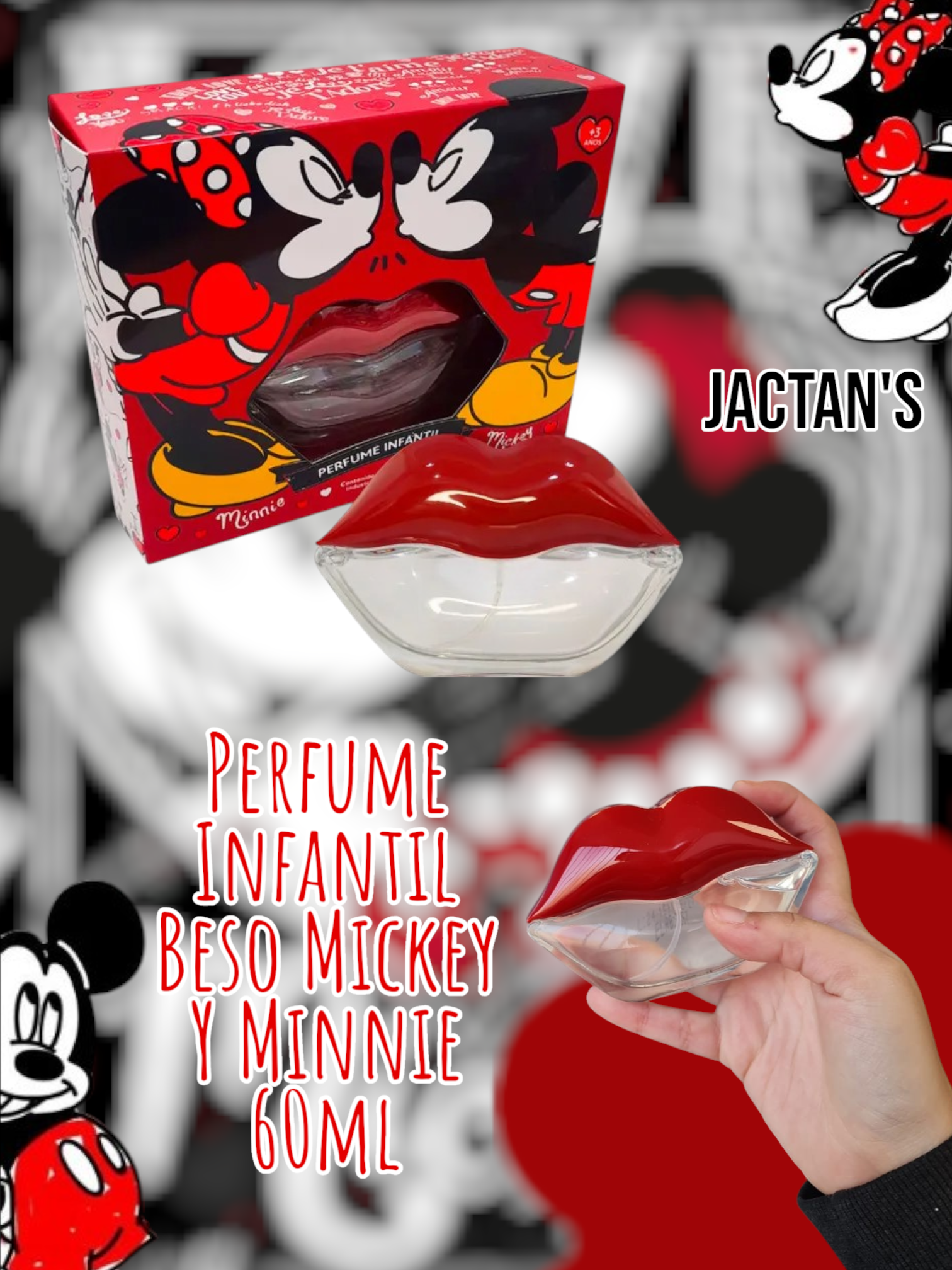 Perfume Infantil Beso Mickey Y Minnie 60ml 