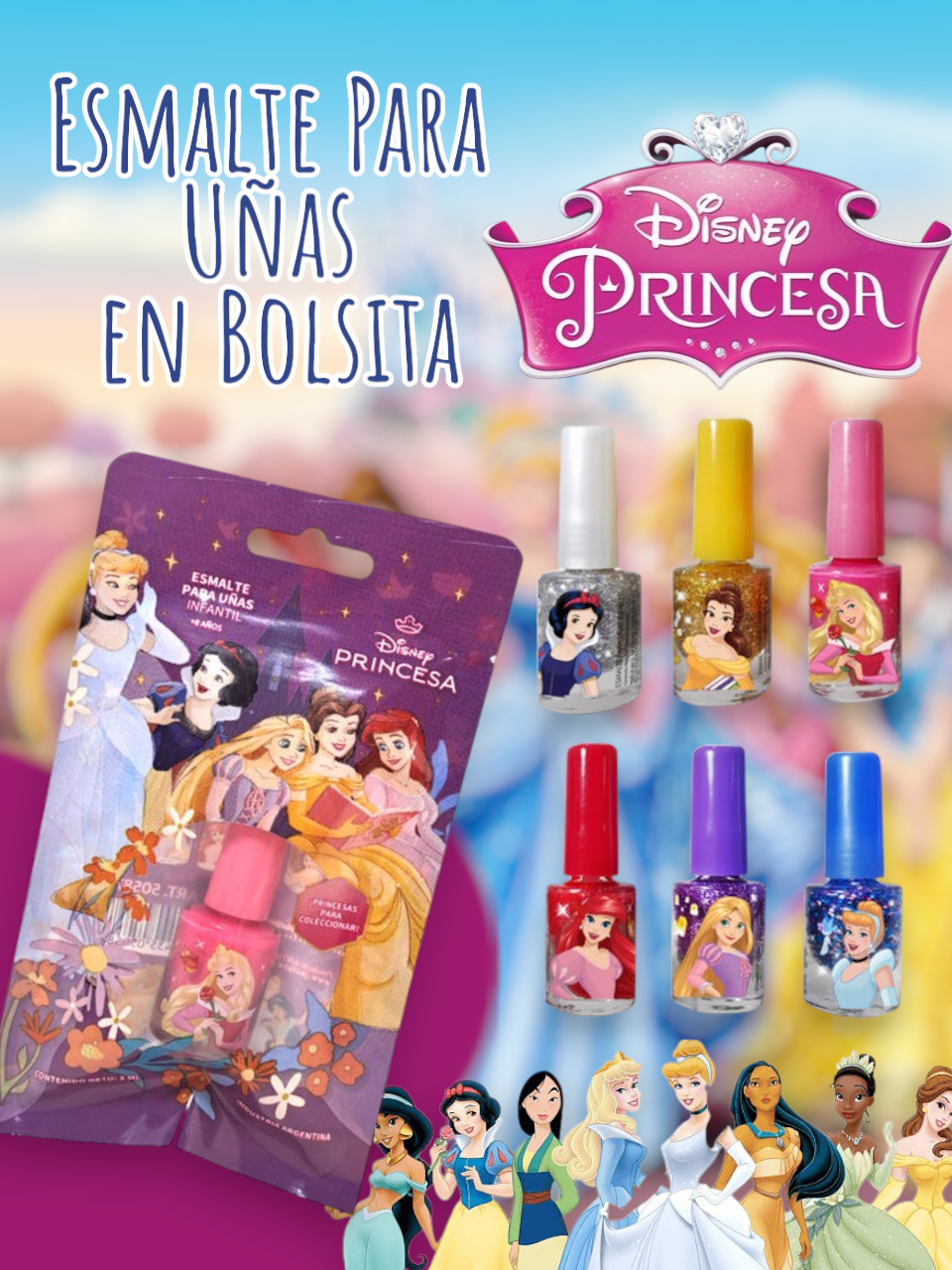 Esmalte Para Uñas en Bolsita Disney Princesa