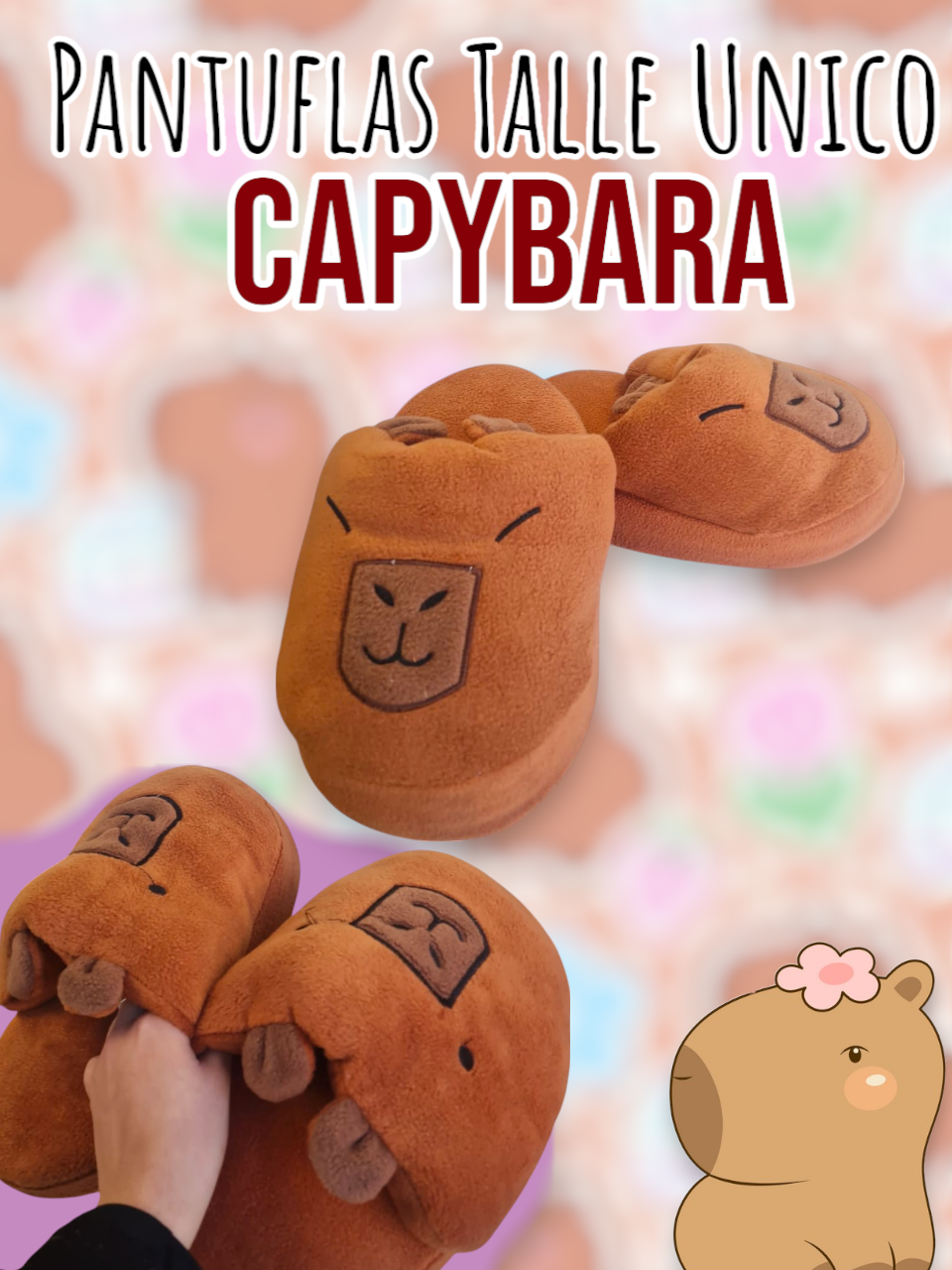 Pantuflas Capybara Talle Unico 
