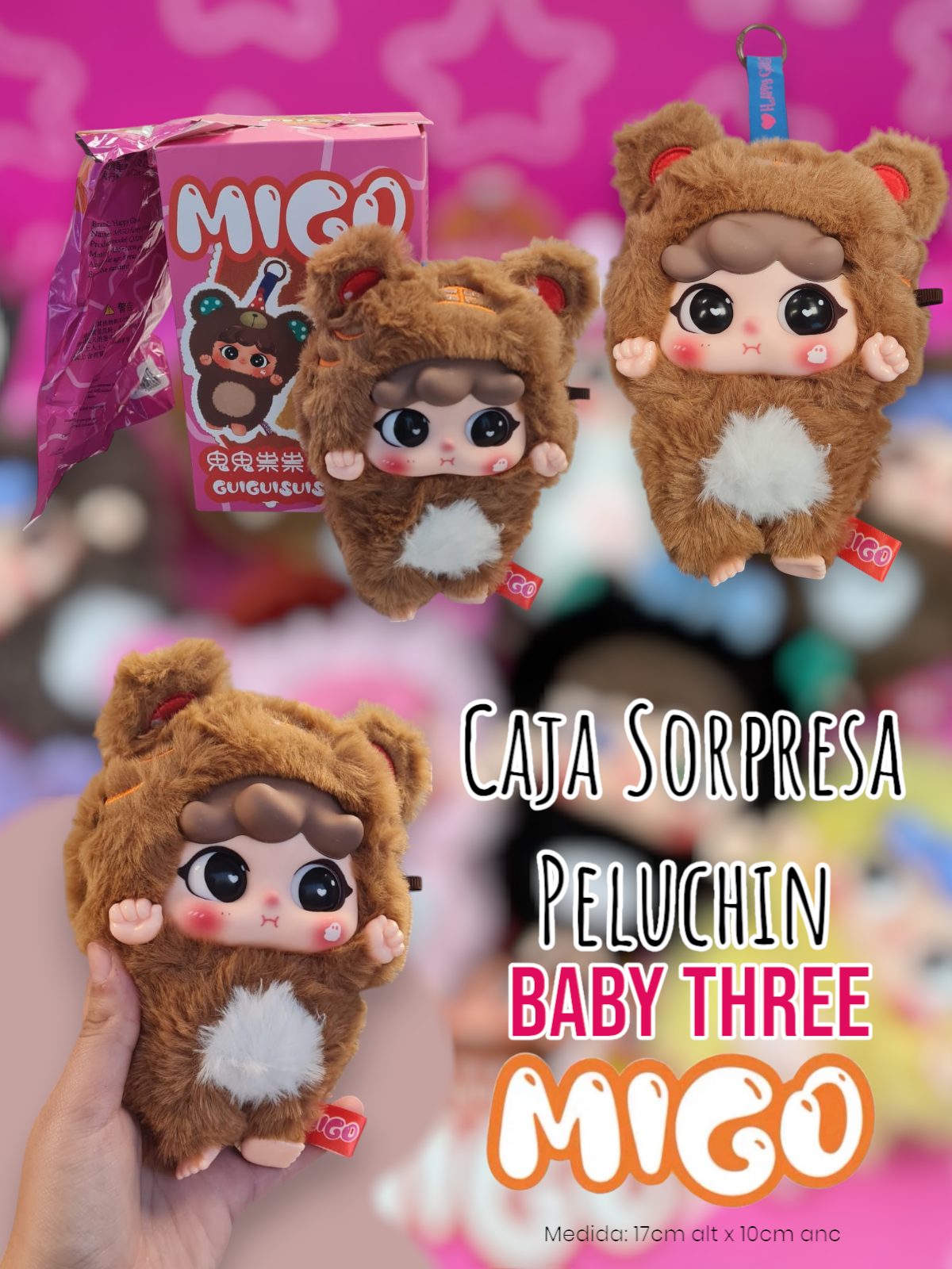 Caja Sorpresa Peluchin Baby Three Migo
