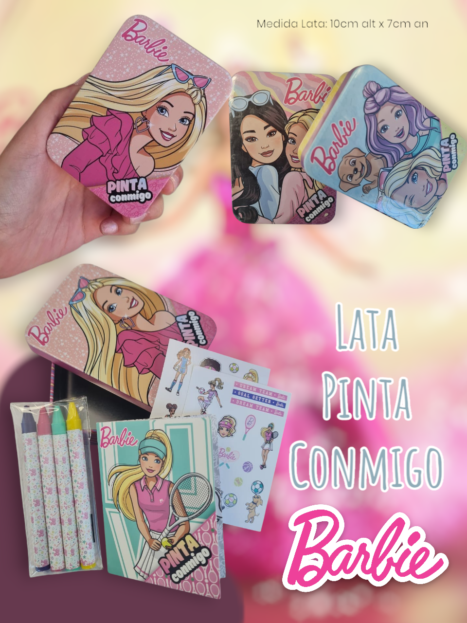 Lata Pinta Conmigo Barbie 