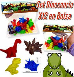 Dino x 12 en Bolsita 