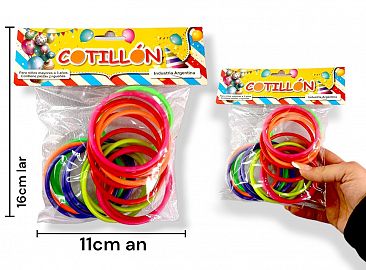 Set Pulseras plasticas x18