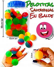 Pelotitas Saltarina 3,5 cm - 2 Colores en BALDE