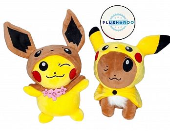 Peluche Premium PLUSHAROO Pikachu Esponjoso Surtido 21Cm