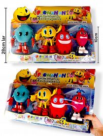 Blister Con Munecos PacMan x 4