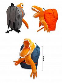 Mochila con Peluche Orange Rainbow Friends 34cm