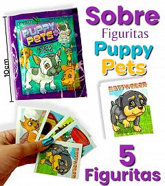 Sobre figuritas autoadhesivas PUPPY PETS