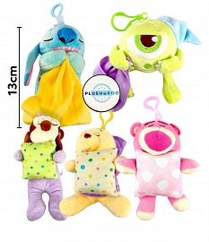 Peluchin Premium PLUSHAROO Llavero Personajes Surtidos Pijama 13cm
