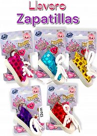 Llavero Zapatillas Con Brillos 7cm en carton para colgar