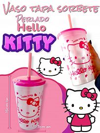 Vaso Tapa Sorbete Perlado HELLO KITTY