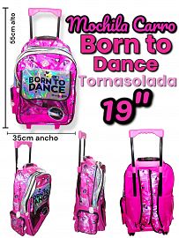 Mochila Carro BORN TO DANCE Tornasoladas 19