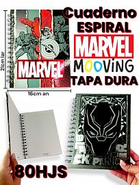 CUADERNO  ESPIRAL TAPA DURA 80 HJS. MARVEL