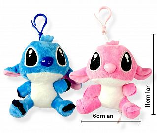 Peluchin Llavero Stitch y Angel 11cm
