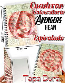 CUADERNO UNIVERSITARIO TD AVENGERS HEAN