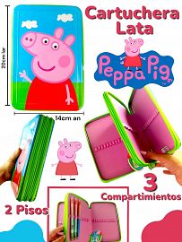 Cartuchera Lata PEPPA PIG 2 Pisos