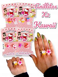 Anillos Aplique Acrilico  KAWAII en blíster