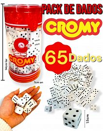 Pack de 65 Dados CROMY medida 16