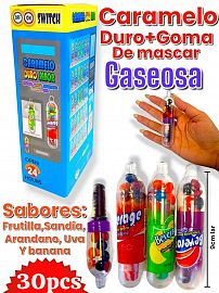 Caramelo Duro+ Goma de Mascar EXPENDEDORA de GASEOSA