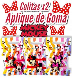 Colitas x2 Aplique de Goma MICKEY MOUSE