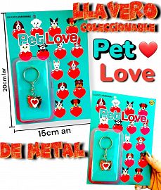 Llavero Premium Coleccionable de Metal PET LOVE