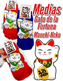 Set de 12 Pares de Medias GATO DE LA FORTUNA MANEKI-NEKO