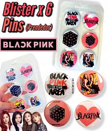 Blister de 6 PINS (Prendedor) BLACK PINK