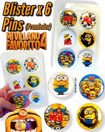 Blister de 6 PINS (Prendedor) MI VILLANO FAVORITO 4