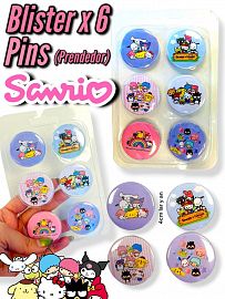 Blister x 6 PINS (Prendedor) SANRIO