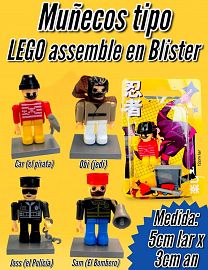 Muñecos Tipo LEGO Assemble En Blister