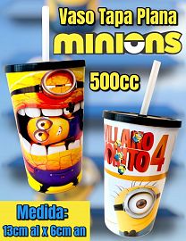 Vaso Tapa Plana con Sorbete con Sorbete MI VILLANO FAVORITO 4 Minions 500cc