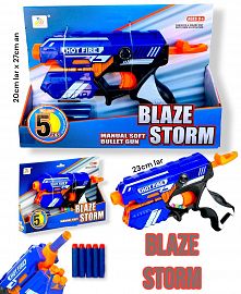 PISTOLA BLAZE STORM LANZA DARDOS HOT FIRE 5 DARDOS