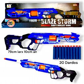 PISTOLA BLAZE STORM LANZA DARDOS RIFLE 20 DARDOS