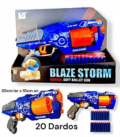 PISTOLA BLAZE STORM LANZA DARDOS BARREL 20 DARDOS
