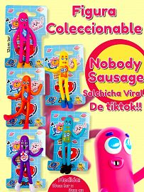 Figura Coleccionable NOBODY SAUSAGE SALCHICHA Viral de Tiktok