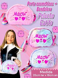 Porta Cosmetico + Bandolera PELUCHE GATITO
