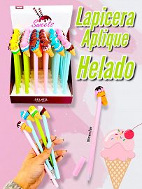 Lapicera Aplique de goma HELADO