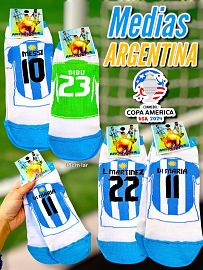 Set de 12 Pares de Medias ARGENTINA COPA AMERICA 