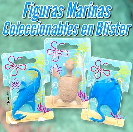 Figuras Marinas Coleccionables en Blister