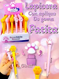 Lapicera Con Aplique tipo spinner de Goma  PATITA