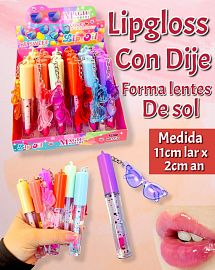 Lip Gloss Con Dije Forma LENTES DE SOL