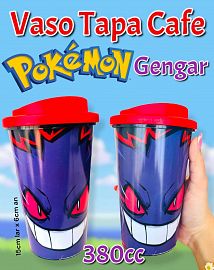 Vaso Tapa Cafe POKEMON GENGAR 380cc