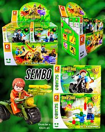 Block World Dinosaur x16 en Caja exhibidora SEMBO