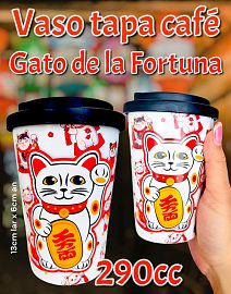 Vaso Tapa Cafe Gato de La Fortuna 290cc